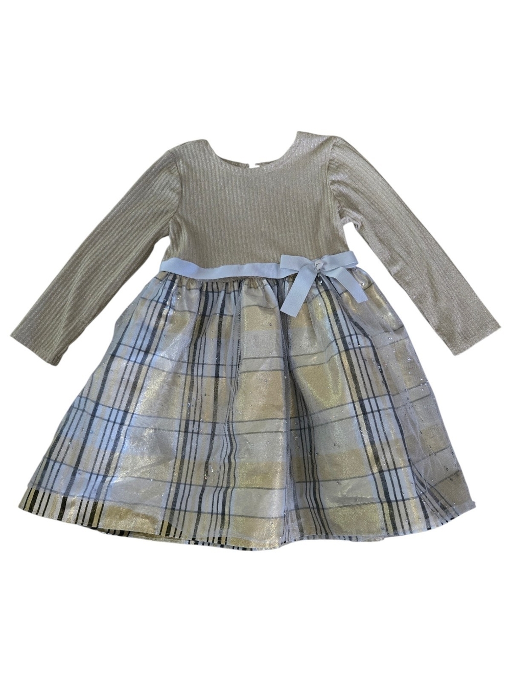 Bonnie Jean Shimmery Plaid Party Dress 2T